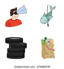 technology, game and other web icon in cartoon style.history, products icons in set collection.