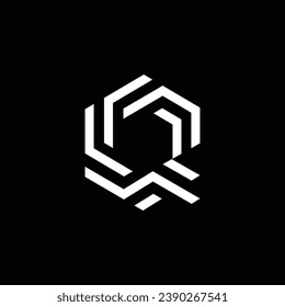Technology or gaming logo in hexagon