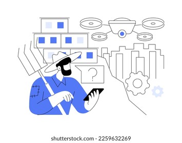 Technology gap abstract concept vector illustration. Digital divide, app gap, technology use, mobile device, understanding, developing country, time lag, digital literacy abstract metaphor.