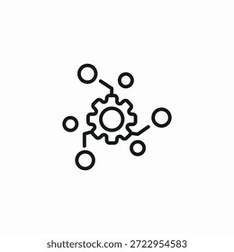 Vector de signo de icono de engranaje de tecnología