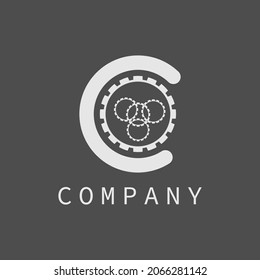 Logo de diseño de artes y letras c