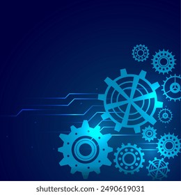 tecnología rueda de engranajes fondo de movimiento con Vector de espacio de texto