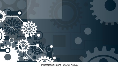 Technology gears Abstract techno gear background with geometric wheels. Vector gears modern mechanism industrial concept. Ep.1.Hi-tech communication concept innovation background vector