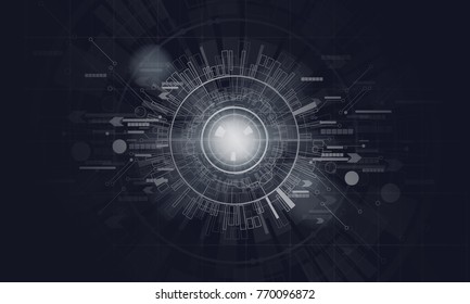 technology gears electric art abstract background. Vector graphic design