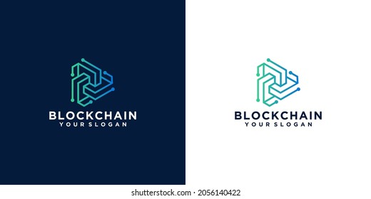 Design-Inspiration des geometrischen Blockchain-Logos