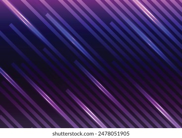 Tecnología geométrica azul patrón púrpura de fondo. Ilustración vectorial.