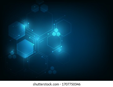 diseño de papel tapiz hexagonal geométrico tecnológico.vectorial.