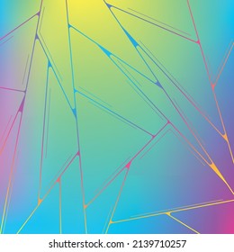 Technology geometric minimal holographic lines abstract background. Vector futuristic design