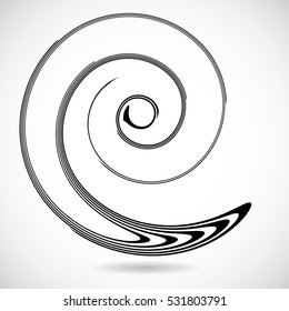 Technology Geometric Spiral Logo . Vector .