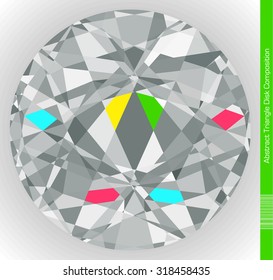 Technology Geometrical Abstraction on a round Platform. With color Accents. Vector Background.  