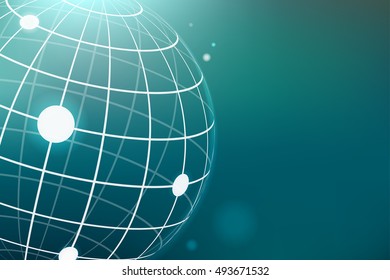 Technology and Global Business Background With Globe Vector Illustration.
