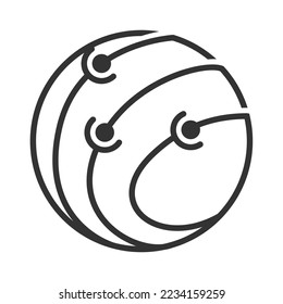 technology global logo template Icon Illustration Brand Identity
