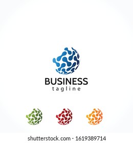 technology globe abstract communication logo icon