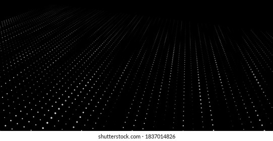 Technology glowing of lines and dots. Big data visualization 3D. Digital background.