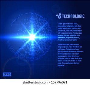 Technology glowing torus background. Vector eps10