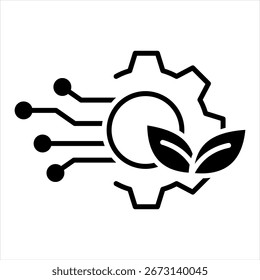 Ilustração do vetor de ícone de glifo de tecnologia