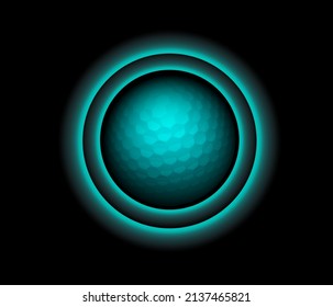 technology golf ball vector illustration for making background