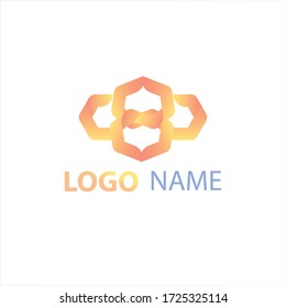 Technology gradient logo template with abstract design