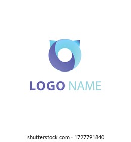 technology gradient logo template with abstract design