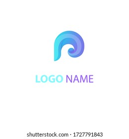plantilla de logotipo de degradado de tecnología con diseño abstracto