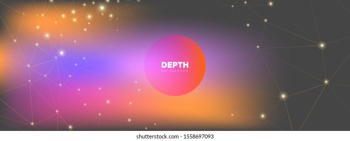 Technology Graphic. Purple Big Data Background. Pink Polygonal Poster. Cosmic Futuristic Wallpaper. Technology Finance. Big Data Architecture. Dark Futuristic Connection. Technology Concept.