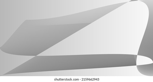 Technology Gray Silver Metallic Illustration. Minimal Dynamic Shape Futuristic Gradient Mesh. Modern Monochromatic Fluid Grey Blurred Background. Digital Smooth Alluminium Layers Horizontal Lines.