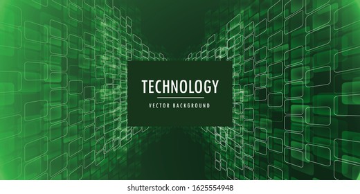Technology green abstract background design