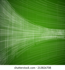 Technology green abstract - vector illustration