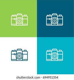 Technology green and blue material color minimal icon or logo design