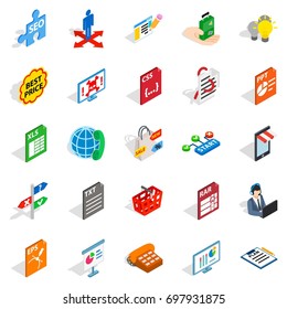 Technology guide icons set. Isometric set of 25 technology guide vector icons for web isolated on white background