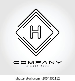 Technology H letter logo design