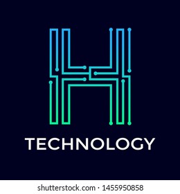 Technology H letter vector logo template. This graphic is suitable for energy, system business.