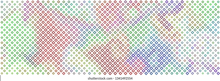 Technology halftone colorful geometric texture background. Spotted vector abstract overlay. Futuristic pattern for web design, advertisment banners, comic books, manga, posters, pakaging. 