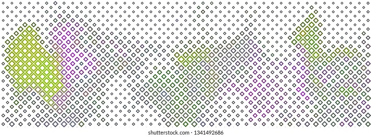 Technology halftone colorful geometric texture background. Spotted vector abstract overlay. Futuristic pattern for web design, advertisment banners, comic books, manga, posters, pakaging. 