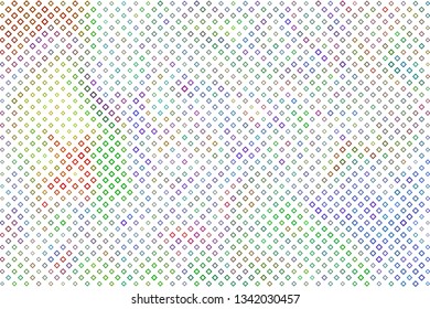 Technology halftone colorful geometric texture background. Spotted vector abstract overlay. Futuristic pattern for web design, advertisment banners, comic books, manga, posters, pakaging. 