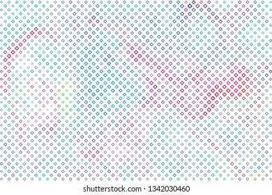 Technology halftone colorful geometric texture background. Spotted vector abstract overlay. Futuristic pattern for web design, advertisment banners, comic books, manga, posters, pakaging. 