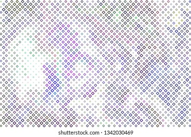 Technology halftone colorful geometric texture background. Spotted vector abstract overlay. Futuristic pattern for web design, advertisment banners, comic books, manga, posters, pakaging. 
