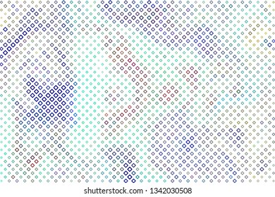 Technology halftone colorful geometric texture background. Spotted vector abstract overlay. Futuristic pattern for web design, advertisment banners, comic books, manga, posters, pakaging. 