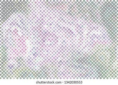 Technology halftone colorful geometric texture background. Spotted vector abstract overlay. Futuristic pattern for web design, advertisment banners, comic books, manga, posters, pakaging. 