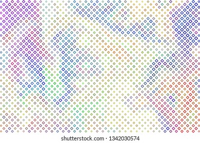 Technology halftone colorful geometric texture background. Spotted vector abstract overlay. Futuristic pattern for web design, advertisment banners, comic books, manga, posters, pakaging. 