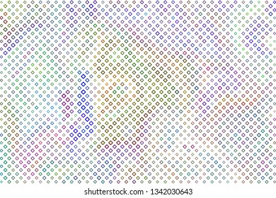 Technology halftone colorful geometric texture background. Spotted vector abstract overlay. Futuristic pattern for web design, advertisment banners, comic books, manga, posters, pakaging. 