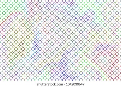 Technology halftone colorful geometric texture background. Spotted vector abstract overlay. Futuristic pattern for web design, advertisment banners, comic books, manga, posters, pakaging. 
