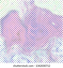 Technology halftone colorful geometric texture background. Spotted vector abstract overlay. Futuristic pattern for web design, advertisment banners, comic books, manga, posters, pakaging. 