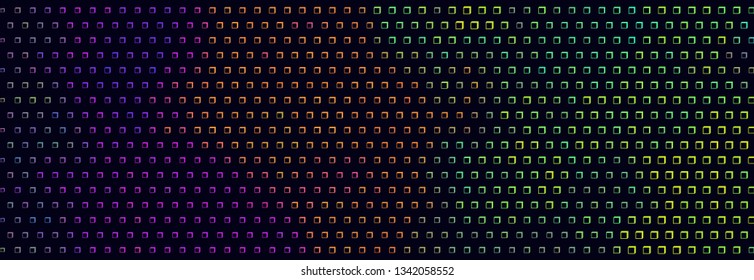 Technology halftone colorful geometric texture background. Spotted vector abstract overlay. Futuristic pattern for web design, advertisment banners, comic books, manga, posters, pakaging.