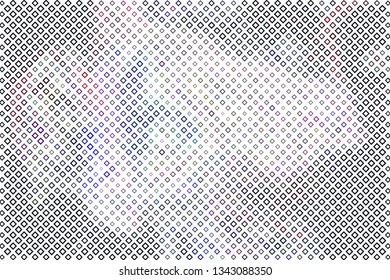 Technology halftone colorful geometric texture background. Spotted vector abstract overlay. Futuristic pattern for web design, advertisment banners, comic books, manga, posters, pakaging. 