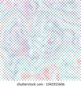 Technology halftone colorful geometric texture background. Spotted vector abstract overlay. Futuristic pattern for web design, advertisment banners, comic books, manga, posters, pakaging. 