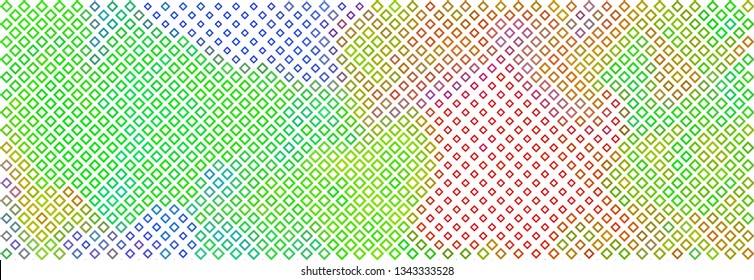 Technology halftone colorful geometric texture background. Spotted vector abstract overlay. Futuristic pattern for web design, advertisment banners, comic books, manga, posters, pakaging.