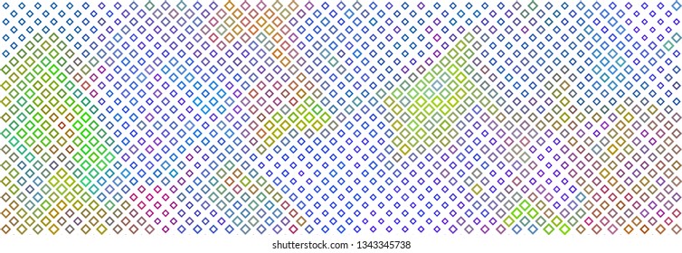 Technology halftone colorful geometric texture background. Spotted vector abstract overlay. Futuristic pattern for web design, advertisment banners, comic books, manga, posters, pakaging.