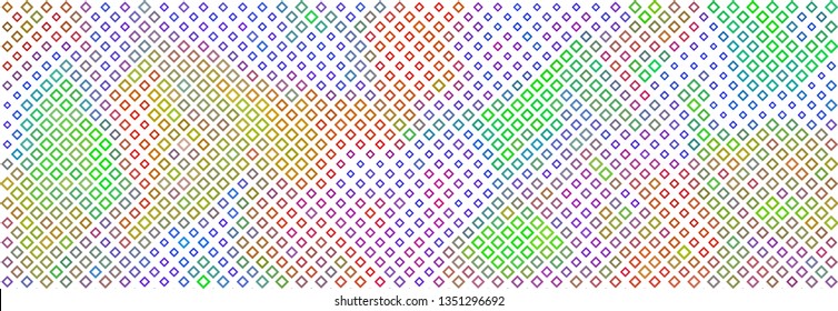 Technology halftone colorful geometric texture background. Spotted vector abstract overlay. Futuristic pattern for web design, advertisment banners, comic books, manga, posters, pakaging.