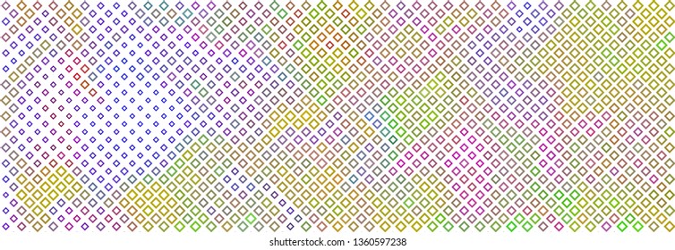 Technology halftone colorful geometric texture background. Spotted vector abstract overlay. Futuristic pattern for web design, advertisment banners, comic books, manga, posters, pakaging.